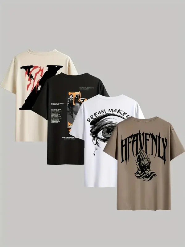 Camiseta deportiva estampada hombre