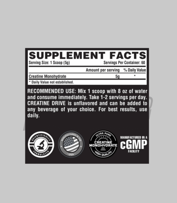 CREATINE MONOHYDRATE NUTREX 60 serv - Image 2