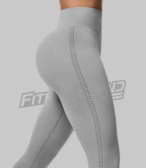 Leggins cintura alta push-up en V Gris Talla S - Image 2