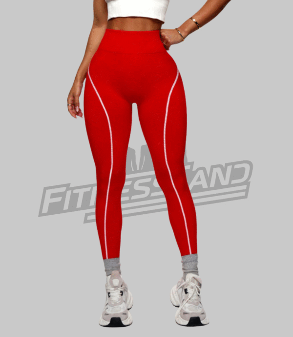 Leggins cintura alta sin costura linea blanca - Image 2