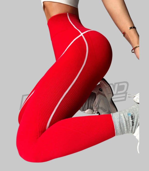 Leggins cintura alta sin costura linea blanca