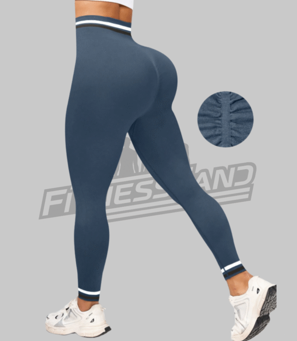 Leggins sin costura tiro alto parches y rayas - Image 3