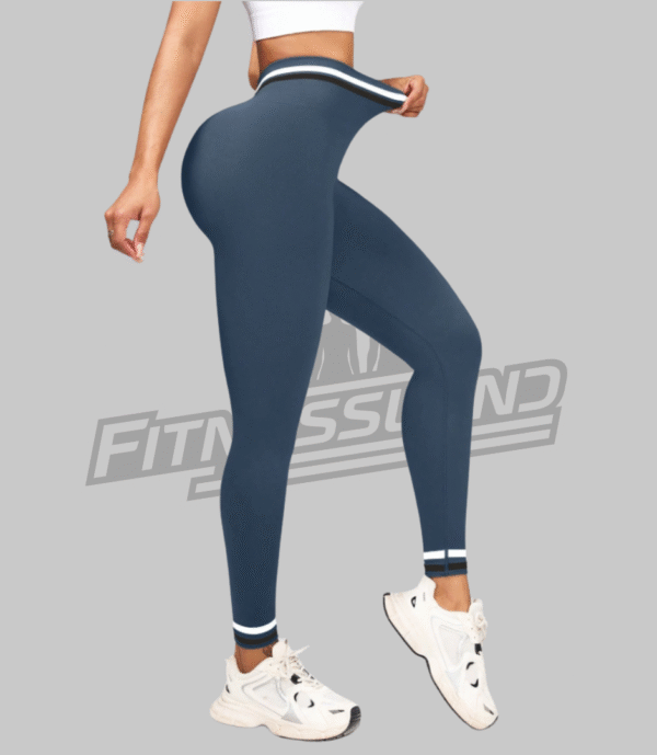 Leggins sin costura tiro alto parches y rayas