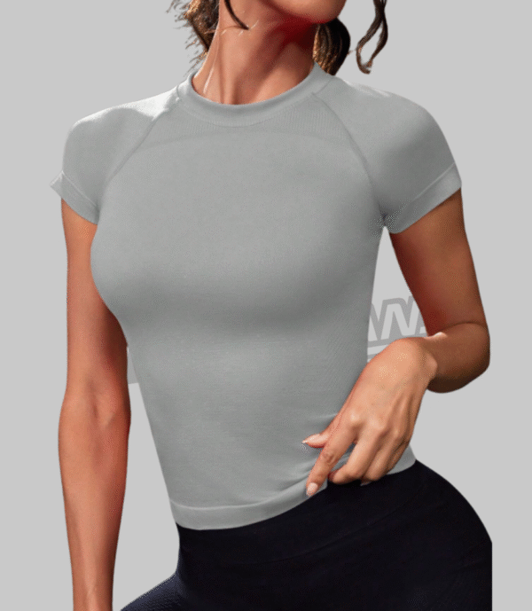 Top deportivo texturizado corte en escalera Talla S - Image 5