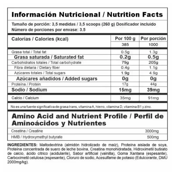 Proteina Creatine Power Megaplex Cookies And Cream - Image 2