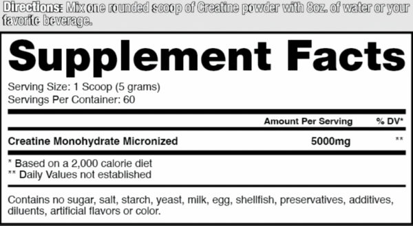 Creatine Monohydrate Dragón Pharma 60 servicios - Image 2