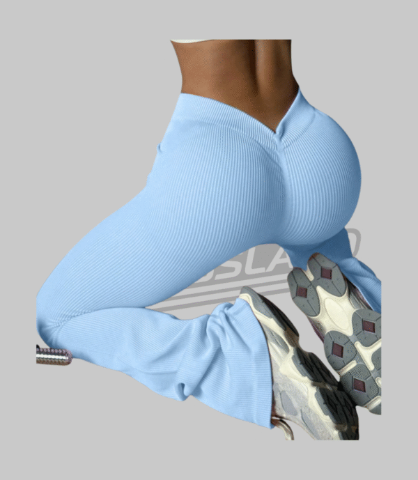 Leggins deportivos cintura en V tela RIB