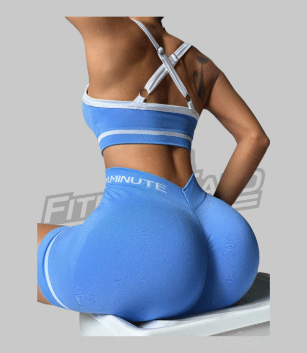 Conjunto deportivo sin costuras corte en V - Image 2
